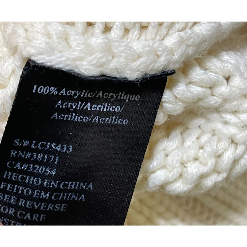 Lucca Couture Women's Cropped Sweater Long Sleeve Cable-Knit Size L Large - Picture 7 of 8